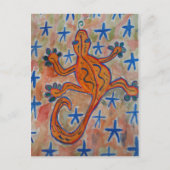 Carte postale Gecko Orange (Devant)