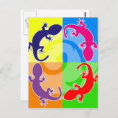 Carte Postale Gecko pop été (Devant / Derrière)