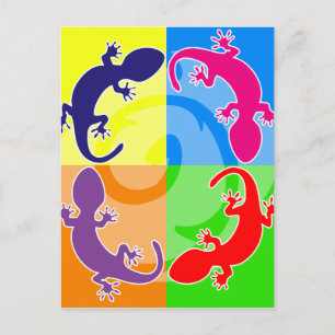 Carte Postale Gecko pop été