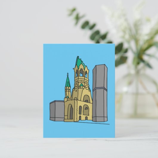Carte Postale Gedächtniskirche Berlin (Debout devant)
