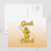Carte Postale Geek Chick (Devant / Derrière)