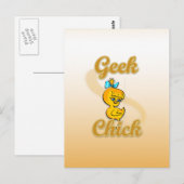 Carte Postale Geek Chick (Devant / Derrière)