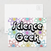 Carte Postale Géek de la science (Devant / Derrière)