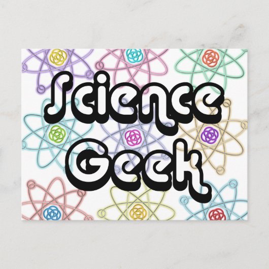 Carte Postale Géek de la science (Devant)