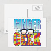 Carte Postale Geek Ginger v4 (Devant / Derrière)