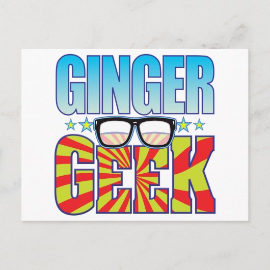 Carte Postale Geek Ginger v4 (Devant)