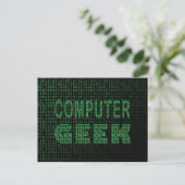 Carte Postale Geek informatique (Debout devant)
