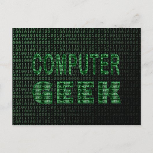 Carte Postale Geek informatique (Devant)