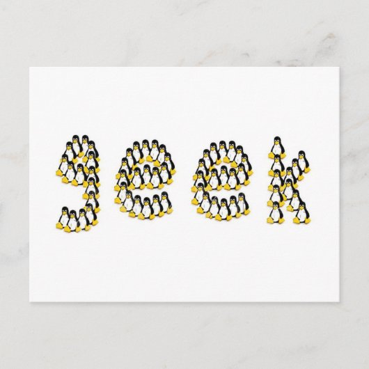 Carte Postale Geek Linux Tux (Devant)