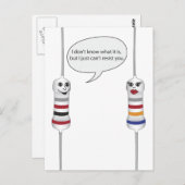 Carte Postale Geek Love Electronics ne peut pas résister à vous  (Devant / Derrière)