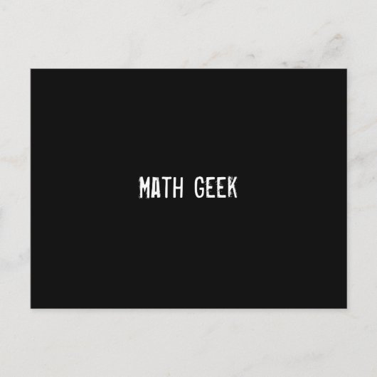 Carte Postale Geek mathématique (Devant)