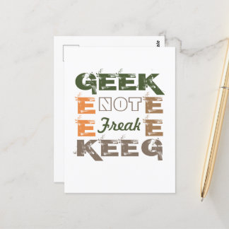Carte Postale Geek pas Freak