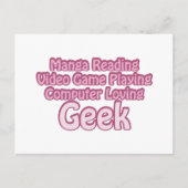 Carte Postale Geek Rose (Devant)