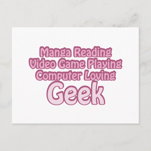 Carte Postale Geek Rose (Devant)