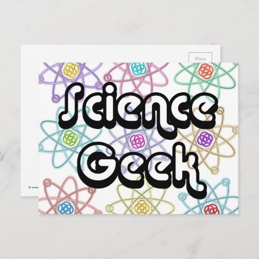 Carte Postale Geek scientifique (Devant / Derrière)