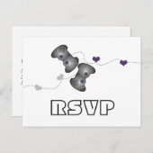 Carte postale Geeky Gamers RSVP (Argent/Violet) (Devant / Derrière)