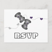 Carte postale Geeky Gamers RSVP (Argent/Violet) (Devant)