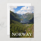 Carte Postale Geiranger Fjord landscape (Devant / Derrière)