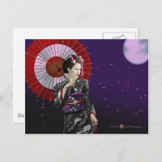 Carte Postale Geisha (Devant / Derrière)