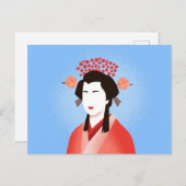 Carte Postale Geisha (Devant / Derrière)