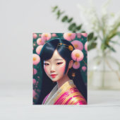 Carte Postale Geisha avec pandelions, Post-croisement (Debout devant)