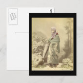 Carte Postale Geisha circa Hiver 1885 (Devant / Derrière)