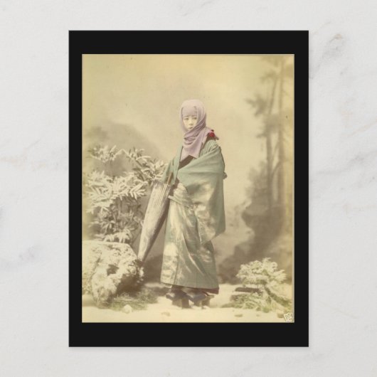 Carte Postale Geisha circa Hiver 1885 (Devant)