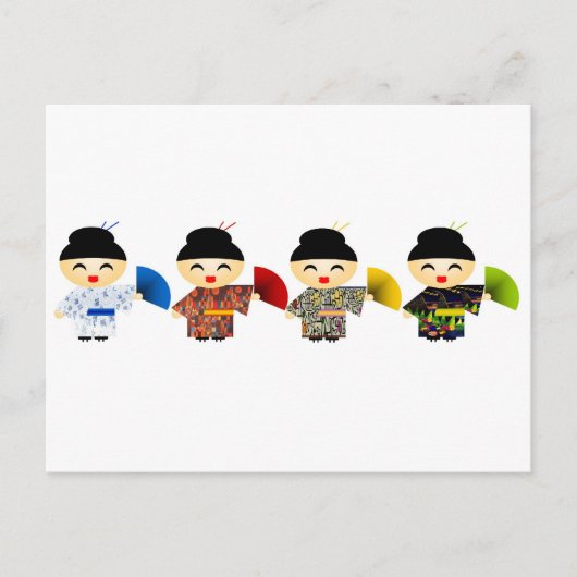 Carte Postale Geisha Dolls (Devant)