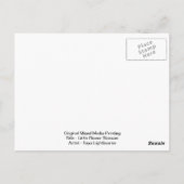 Carte Postale Geisha Girl Mixed Media Peinture Abstraite (Dos)