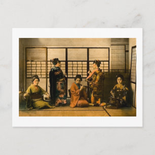 Carte Postale Geisha Girls Diapositive de lanterne magique