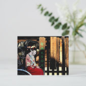 Carte Postale Geisha japonais dans un Rickshaw (Debout devant)