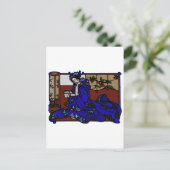 Carte Postale Geisha Reading dans Blue Kimono (Debout devant)