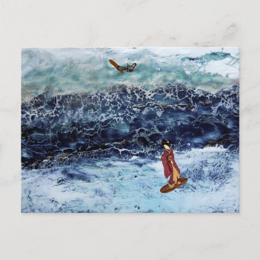 Carte Postale Geisha Surfing (Devant)