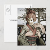 Carte Postale Geisha Vintage (Devant / Derrière)