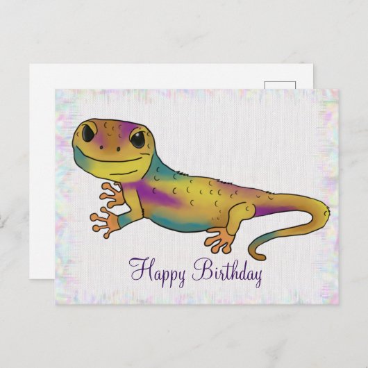 Carte Postale Geko (Devant / Derrière)