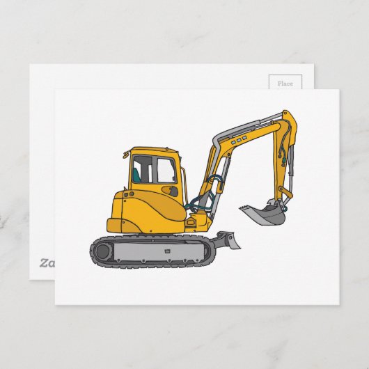 Carte Postale Gelber Bagger (Devant / Derrière)