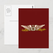 Carte Postale Geld Geldsack Flügel argent sac ailes (Devant / Derrière)