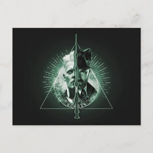 Carte Postale GELLERT GRINDELWALD™ contre Dumbledore (Devant)