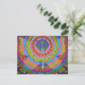 Carte Postale gemalter Schmetterling mit Hintergrund (Debout devant)