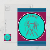 Carte postale Gémeaux (Devant / Derrière)