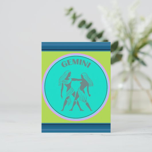 Carte postale Gémeaux (Debout devant)