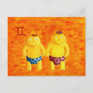 Carte Postale Gémeaux Horoscope Signe du zodiaque