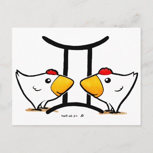 Carte postale Gemini Chickens (Devant)