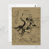 Carte Postale Gemini Constellation Zodiac Hevelius 1690 (Devant / Derrière)