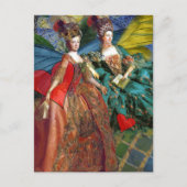 Carte Postale Gemini gothique classique femme papillon Whimsical (Devant)