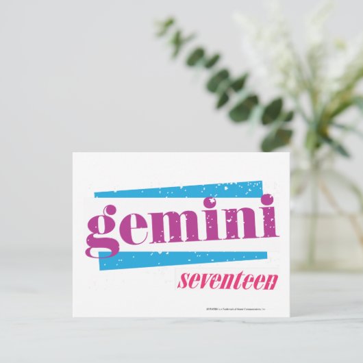 Carte Postale Gemini violet (Debout devant)