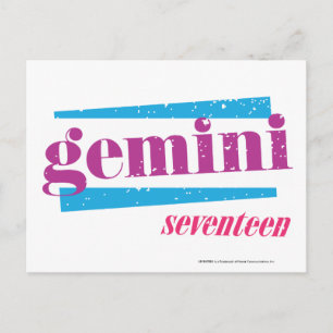 Carte Postale Gemini violet