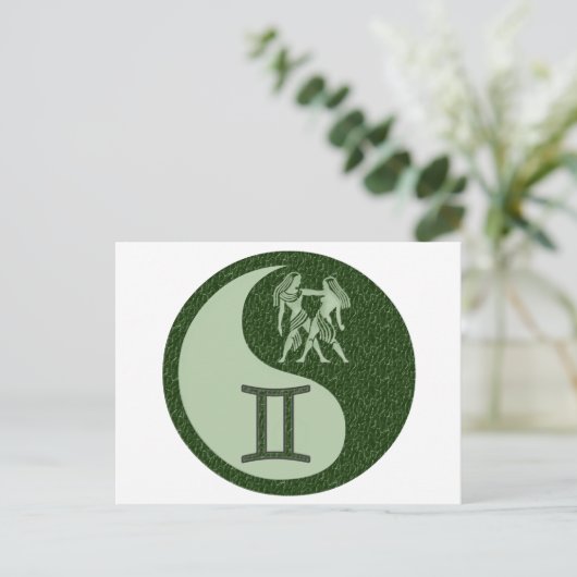 Carte Postale Gemini Yin Yang (Debout devant)