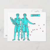 Carte Postale Gemini Zodiac (Devant / Derrière)