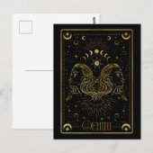 Carte Postale Gemini zodiac (Devant / Derrière)
